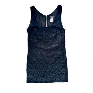 Aritzia talula black lace dress mini size 4 shirt dress back exposed zipper